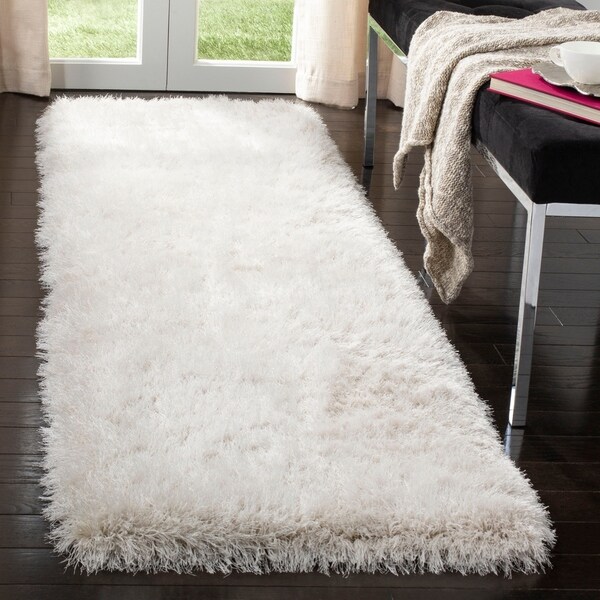 Safavieh Handmade Venice Shag Pearl Polyester Rug - 2' x 3'