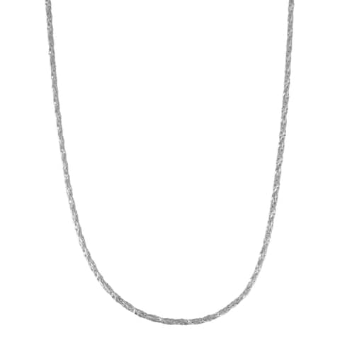 Gioelli Sterling Silver Foxtail 20-inch Chain Necklace