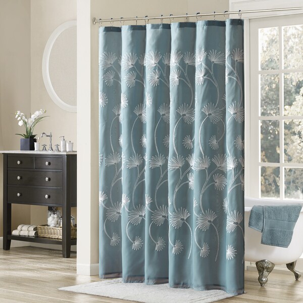 Shop Madison Park Cora Embroidered Shower Curtain Free