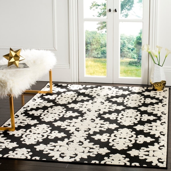 Safavieh Cottage Black/ Cream Rug - 8' x 11'2