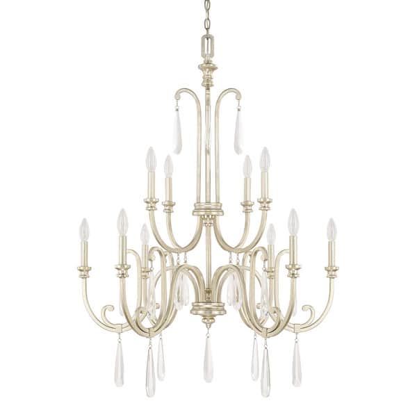 Capital Lighting Cambridge Collection 10 Light Winter Gold Chandelier Capital Lighting Cambridge Collection 10 Light Winter Gold Chandelier