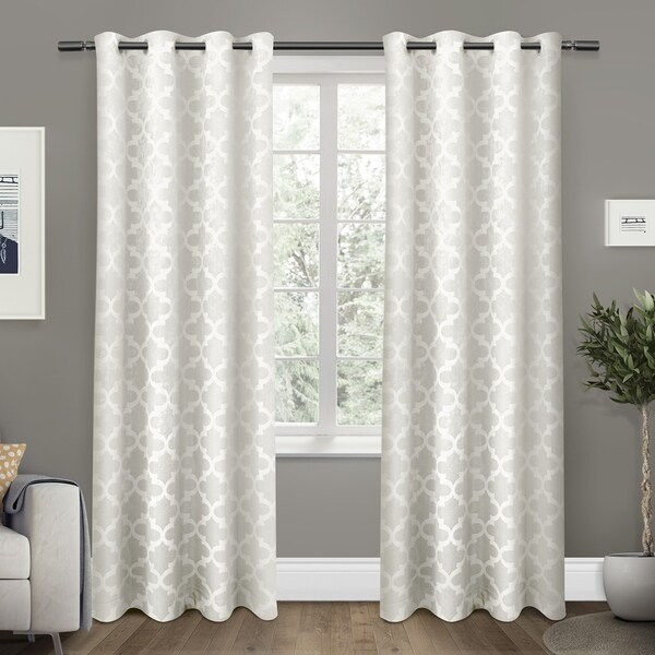 ATI Home Cartago Woven Blackout Curtain Panel Pair with Grommet Top
