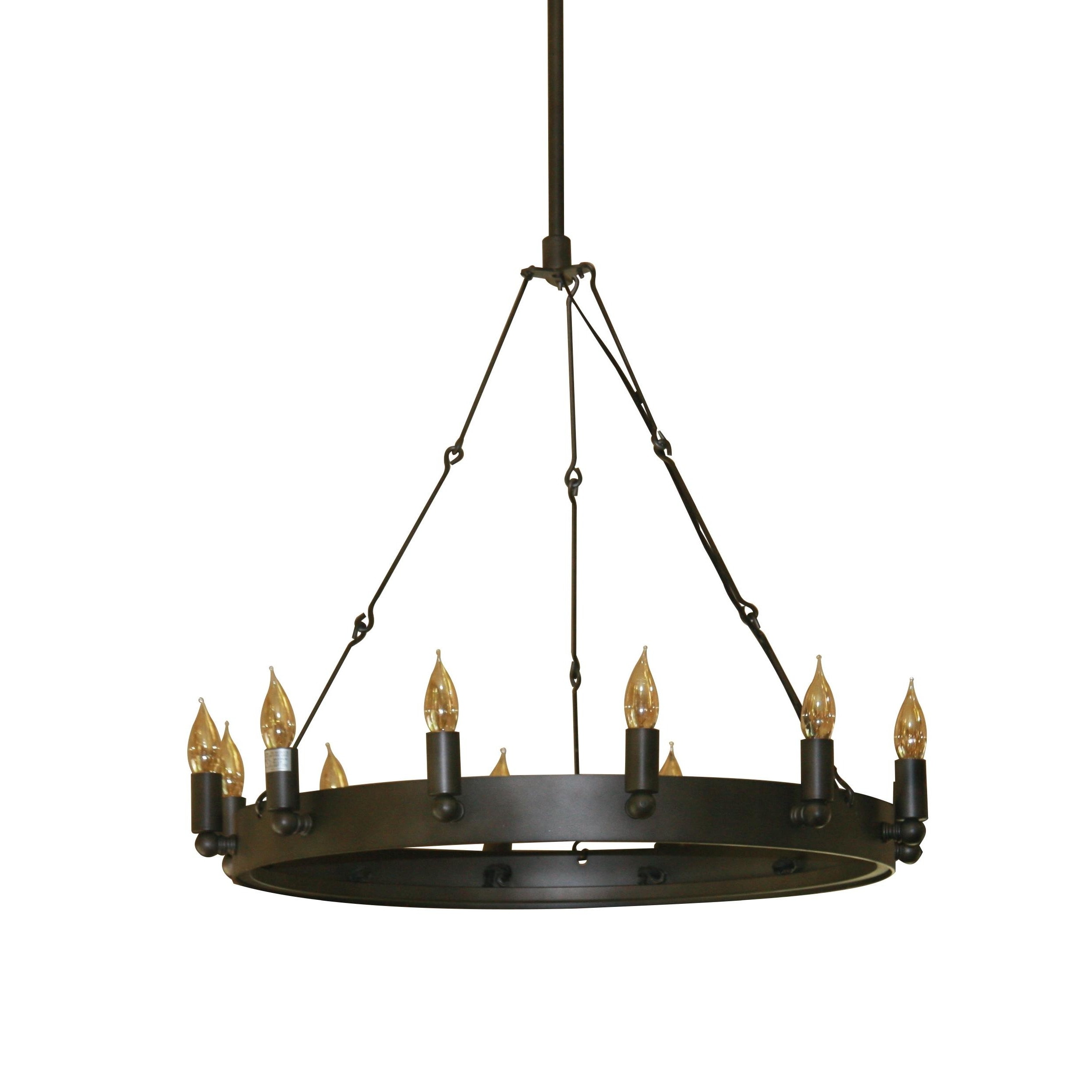 Y-Decor Verdun 12 Light Chandelier in Raw Iron Grey (28W X 35H, Oil Rubbed Bronze) - Chandeliers For Bedrooms by Overstock.com