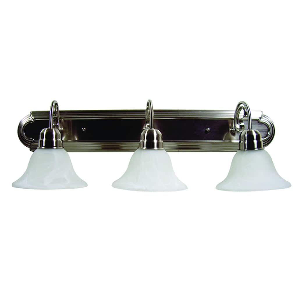AA Warehousing 'Monica' 3-light Vanity light in Satin Nickel