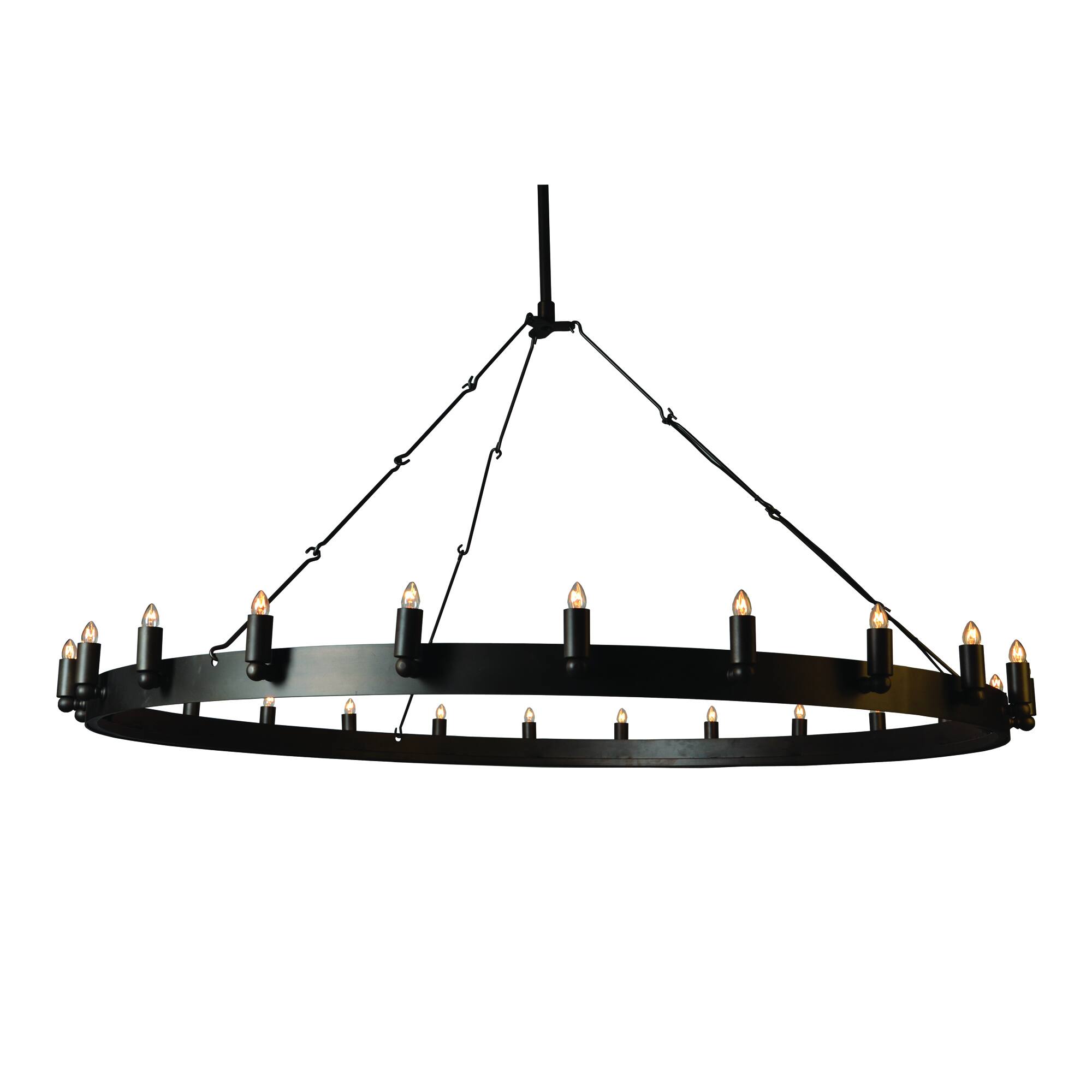 Y-Decor Verdun 24 Light Chandelier in Raw Iron Grey (59.75W X 47.25H, Oil Rubbed Bronze) - Chandeliers For Bedrooms by Overstock.com