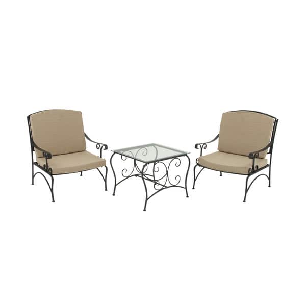 Metal 3 Piece Outdoor Patio Chair Set Overstock 11731351
