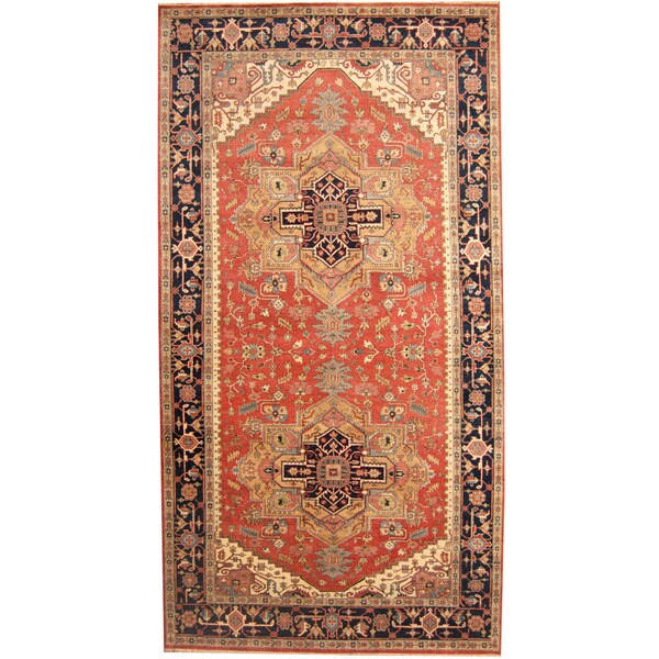 Handmade One-of-a-Kind Serapi Wool Runner (India) - 8' x 15'2
