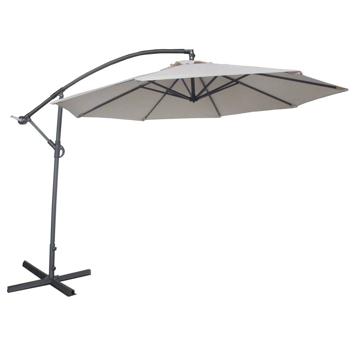 Shop Black Friday Deals On Abba Patio Deluxe Adjustable Offset Cantilever 10 Foot Patio Umbrella With Base And Crank On Sale Overstock 11731538