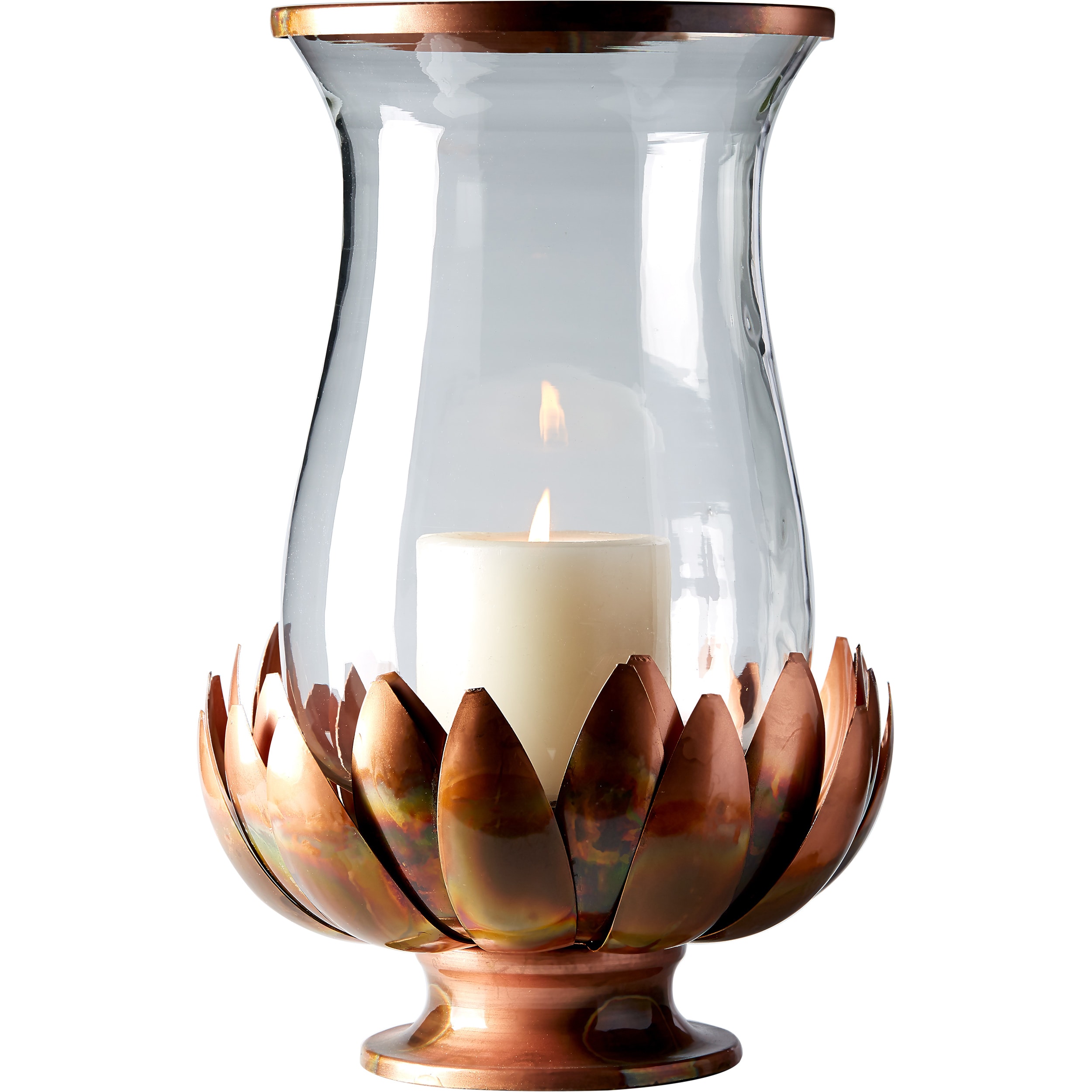 lotus hurricane candle holder