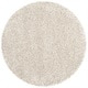 preview thumbnail 27 of 36, SAFAVIEH New York Shag Ruslana 1.2-inch Thick Rug 4' Round - Beige/Beige