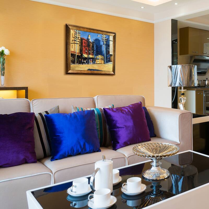 La Pastiche Edward Hopper 'Yonkers, 1916' Hand Painted Framed Canvas