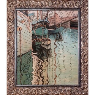 Sergio Cecchi (1921-1986) , Voiliers dans la baie