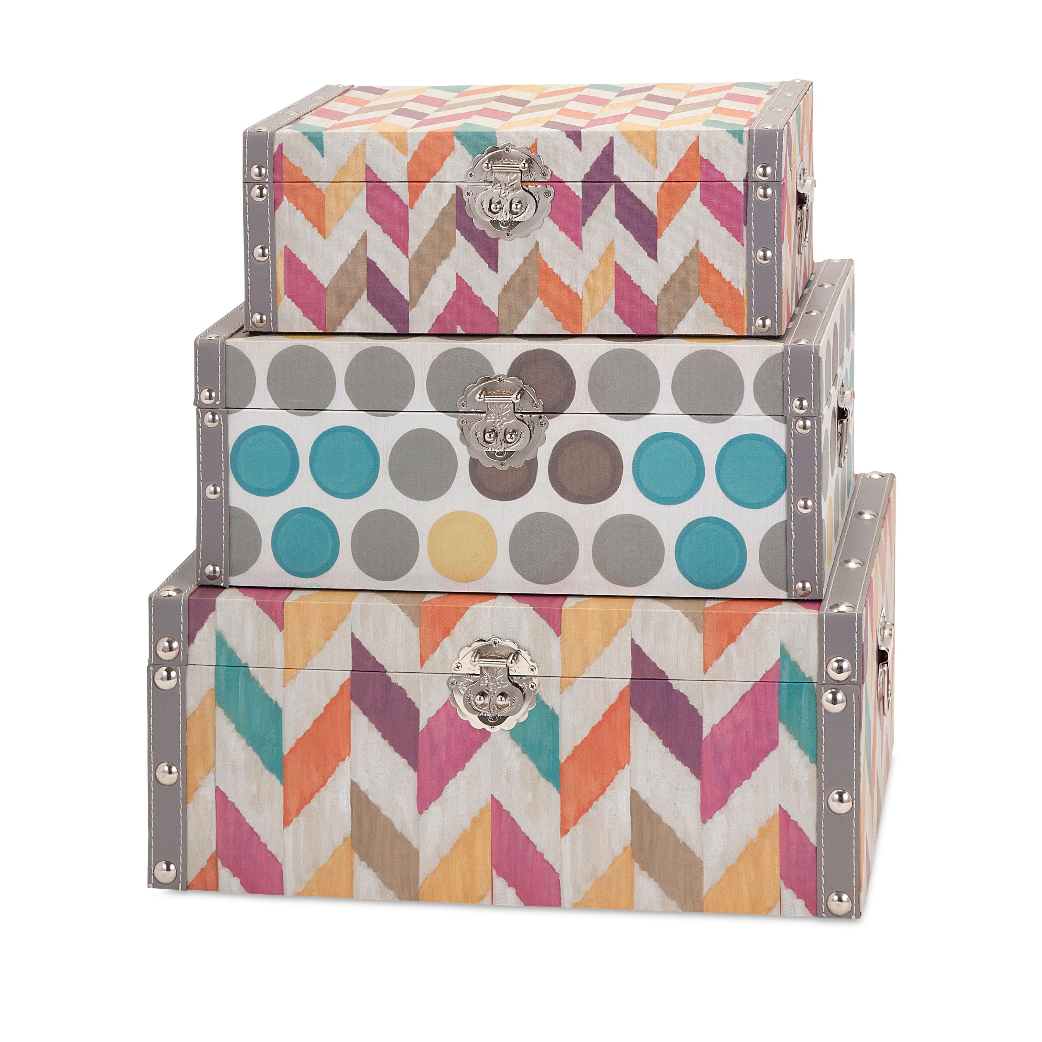 Shop Confetti Boxes Set of 3 Free Shipping Today Overstock 11735556