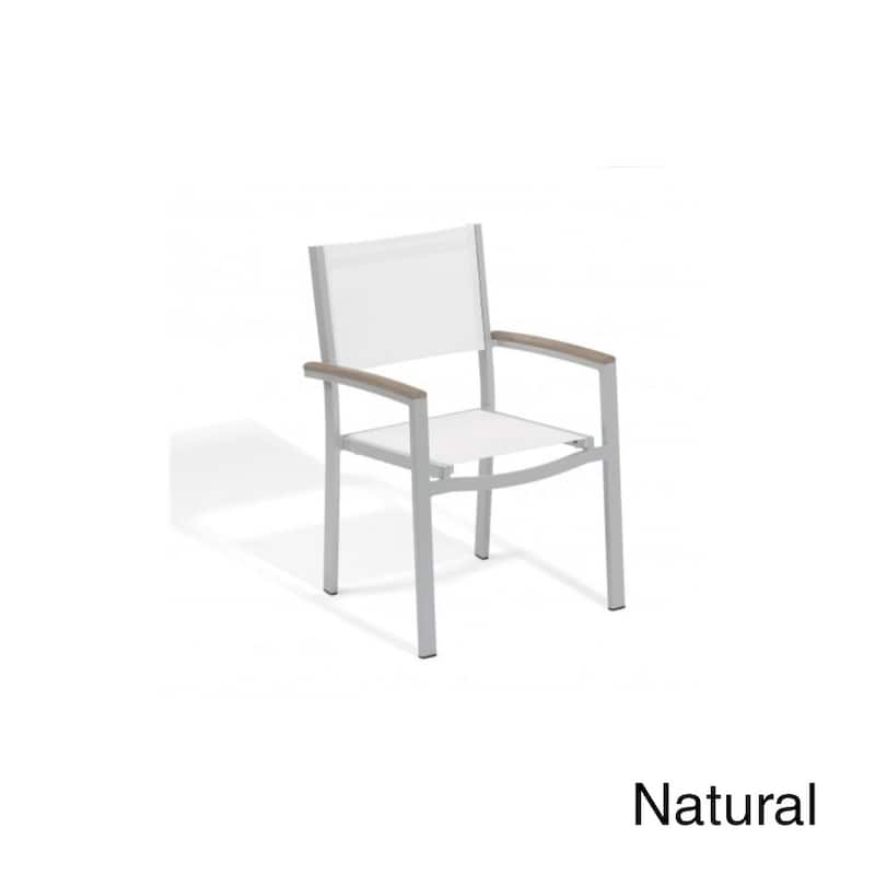 Oxford Garden Travira 7 Piece Natural Tekwood Dining Set