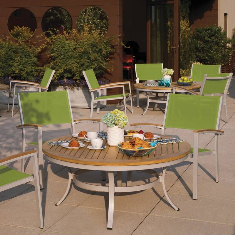 Oxford Garden Travira 5 Piece Cafe Set, Natural Tekwood