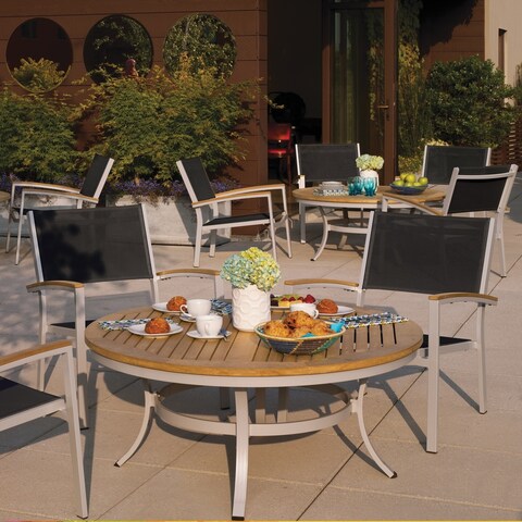 Oxford Garden Travira 5 Piece Cafe Set, Natural Tekwood