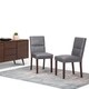 preview thumbnail 1 of 11, WYNDENHALL Seymour Contemporary Parson Dining Chair (Set of 2) - 18.1"w x 23"d x 35.8"h Stone Grey