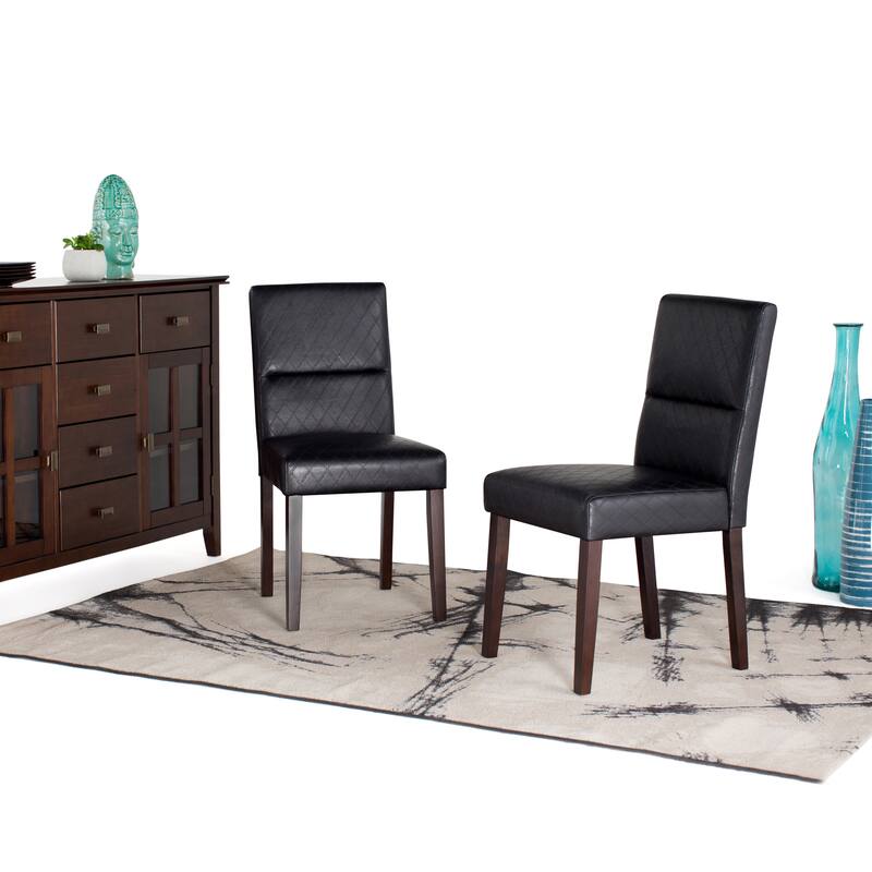 WYNDENHALL Seymour Contemporary Parson Dining Chair (Set of 2) - 18.1"w x 23"d x 35.8"h