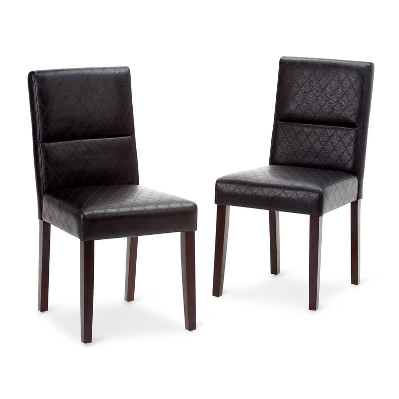 WYNDENHALL Seymour Contemporary Parson Dining Chair (Set of 2) - 18.1"w x 23"d x 35.8"h