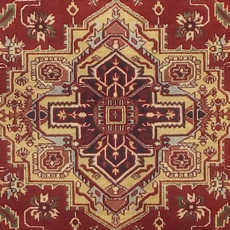 Handmade One-of-a-Kind Serapi Wool Rug (India) - 6'1" x 9'