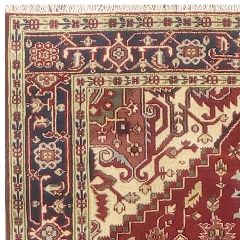 Handmade One-of-a-Kind Serapi Wool Rug (India) - 6'1" x 9'