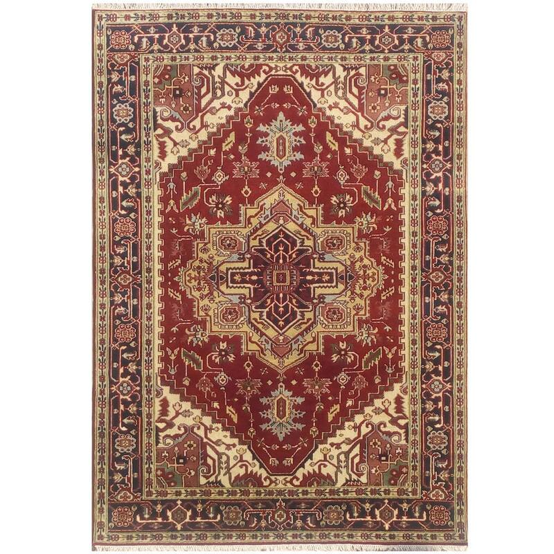Handmade One-of-a-Kind Serapi Wool Rug (India) - 6'1" x 9'
