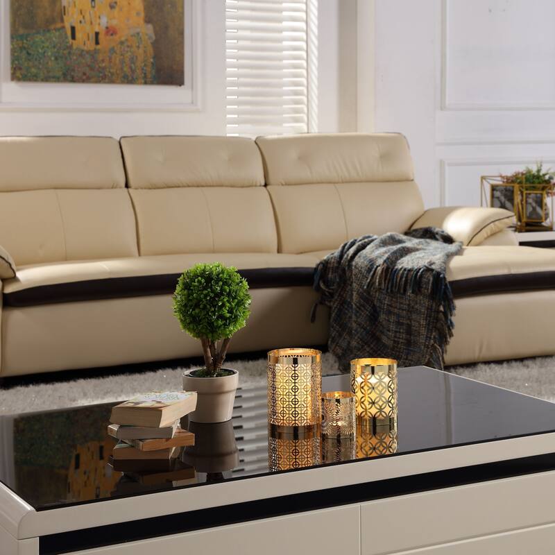 Danya B. Set of 3 Gold Filigree Hurricanes