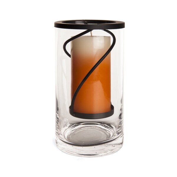 Shop Danya B. Glass Hurricane With Removable Metal Candle Insert Free Shipping On Orders Over