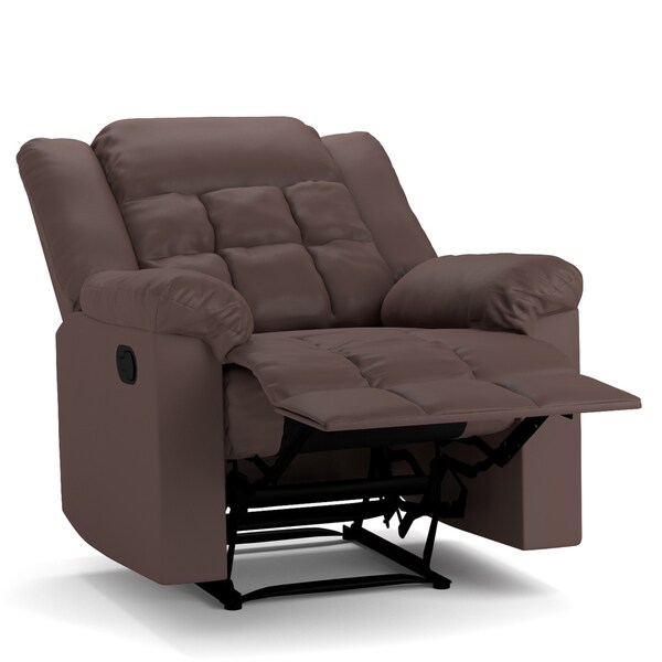 Shop ProLounger Brown Renu Leather Flat Wing Wall Hugger Recliner