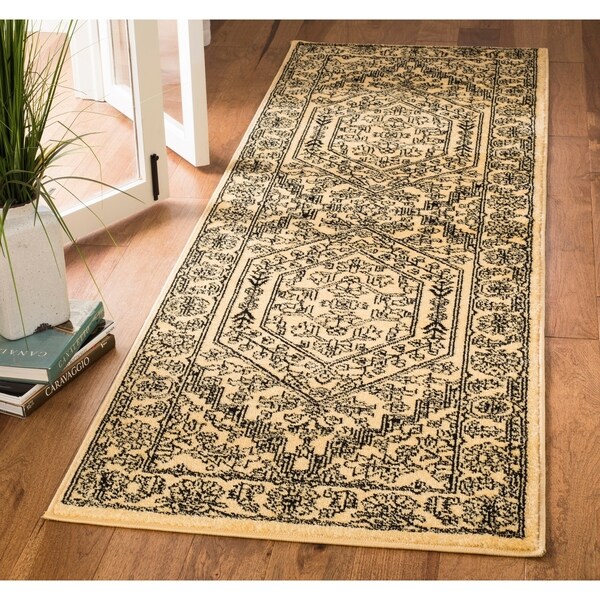 Shop Safavieh Adirondack Vintage Gold/ Black Runner Rug ...