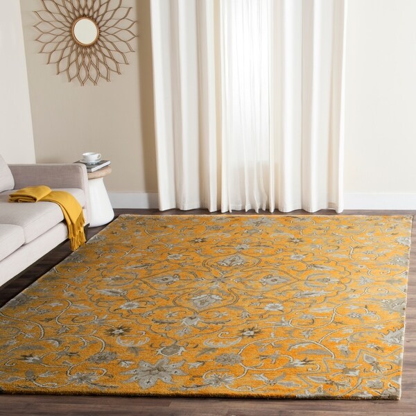 Safavieh Handmade Bella Gold/ Taupe Wool Rug - 8' x 10'