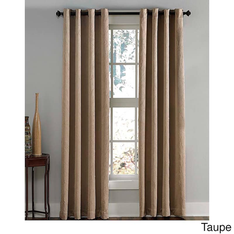 Lenox Crushed Textured Room Darkening Grommet Panel - 50 x 108 - Taupe
