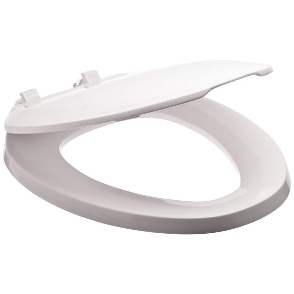 Zurn (k) Elongated White Closed-front Toilet Seat with Cover