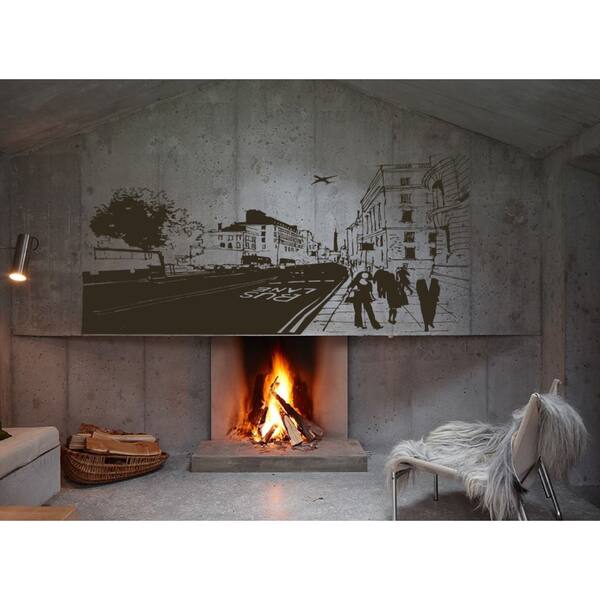 City landscape England Wall Art Sticker Decal Brown Bed Bath & Beyond