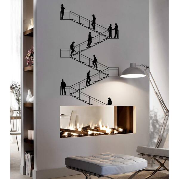 People on the stairs Wall Art Sticker Decal - Bed Bath & Beyond - 11738320