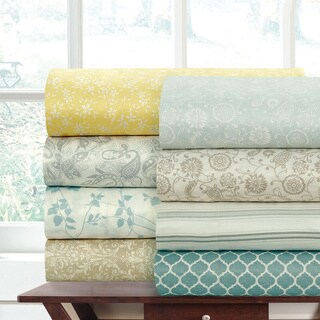 Floral Print Cotton Blend Sheet Set - 11200815 - Overstock.com Shopping ...