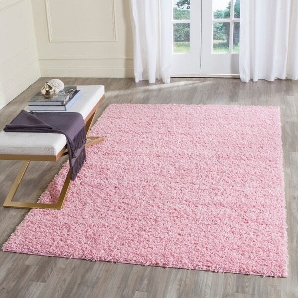 Safavieh Athens Shag Pink Area Rug - 8' x 10'
