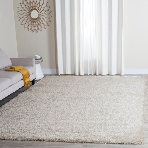 Safavieh Charlotte Shag Ivory Plush Polyester Rug - 9' x 12'