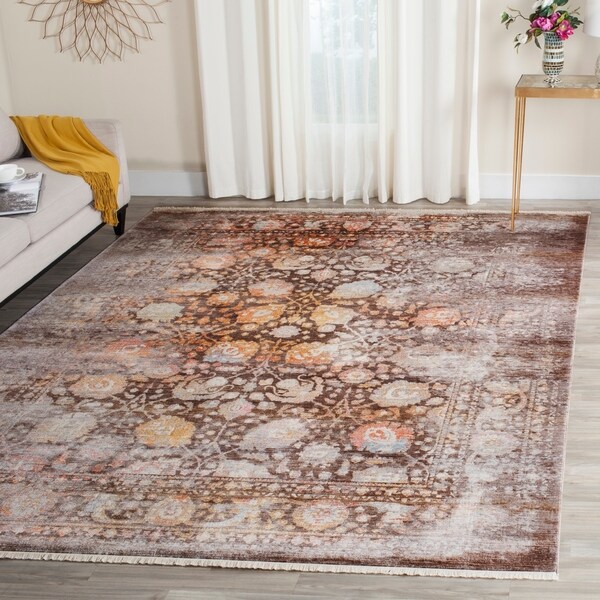 Safavieh Vintage Persian Brown/ Multi Distressed Silky Rug - 9' x 11'7