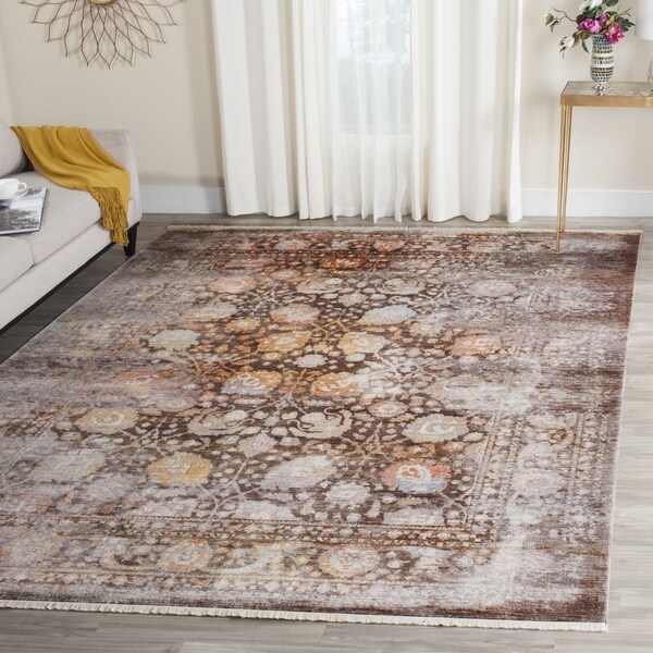 Safavieh Vintage Persian Brown/ Multi Distressed Silky Rug - 9' x 11'7