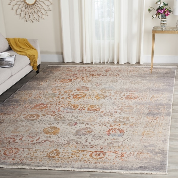 Safavieh Vintage Persian Grey/ Multi Distressed Silky Rug (8' x 10')