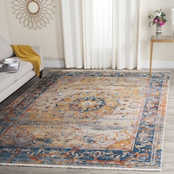 Safavieh Vintage Persian Blue/ Multi Distressed Rug - 9' x 11'7