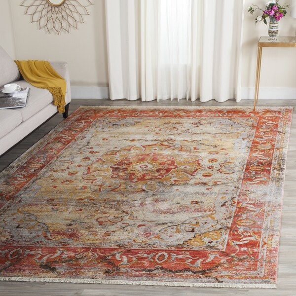 Safavieh Vintage Persian Saffron/ Cream Distressed Rug - 8' x 10'