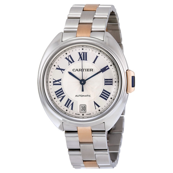 Cartier Women's W2CL0003 Cle de Cartier Silver Watch - Free Shipping Today - Overstock - 18657630