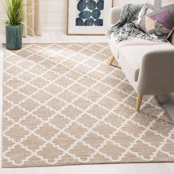 Safavieh Hand-Woven Montauk Beige/ Ivory Cotton Rug - 9' x 12'