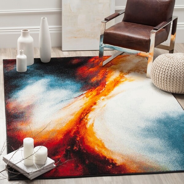Safavieh Galaxy Orange/ Multi Rug - 8' X 10'