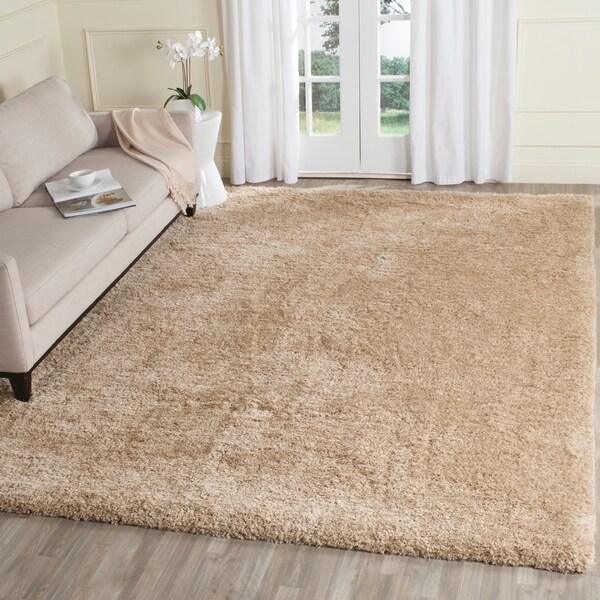 Safavieh Supreme Shag Beige Polyester Rug - 8' x 10'