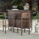 preview thumbnail 1 of 8, Milos Acacia Wood 3-piece Outdoor Bistro Bar Set by Christopher Knight Home Brown