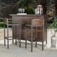preview thumbnail 2 of 8, Milos Acacia Wood 3-piece Outdoor Bistro Bar Set by Christopher Knight Home