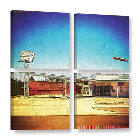 Greg Simanson's 'Fuel' 4 Piece Gallery Wrapped Canvas Square Set